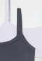 Lot de 2 brassières blanches/graphite - Fresh Vibe