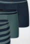 Short set van 3 streepjes donkerblauw/ groen - 95/5