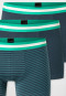 Lot de 3 shorts à rayures bleu foncé/vert - 95/5