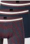 Shorts, set van 3, donkerblauw/cacaobruin - 95/5