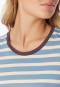 Nachthemd langarm Ringel graublau - Casual Essentials