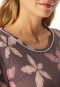 Nachthemd langarm Blumen mauve bedruckt - Comfort Nightwear