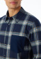Outer shirt long-sleeve flannel checks midnight blue - Mix+Relax