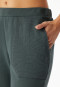 Pantaloni lunghi in jersey e tessuto felpato verde scuro - Mix+ Relax