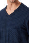 Pyjama korte ruitjes nachtblauw - Comfort Essentials