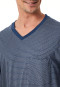 Long pyjamas with blue patterned cuffs - Comfort Essentials