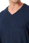 Pyjamas long pyjamas cuffs checks midnight blue - Comfort Essentials