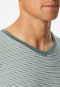 Short pyjamas striping V-neck khaki - Long Life Soft