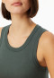 Bustier Feinripp dunkelgrün - Revival Paula