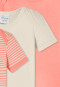 Bodies short sleeve 3-pack fine rib striping multi-colored - Natural Love