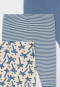 Pants long 3-pack fine rib striping palm trees multi-colored - Natural Love