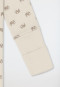 Babyanzug unisex Feinripp langarm Vario-Fuß Elefanten creme - Natural Love