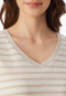 Shirt kurzarm Leinen Biobaumwolle Streifen off-white - Mix+Relax