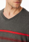 Pyjamas long pyjamas striped dark grey mottled - Casual Nightwear