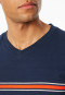 Pyjama long rayures bleu nuit - Casual Nightwear