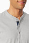 Schlafanzug kurz Knopfleiste Ringel hellgrau meliert - Casual Nightwear