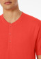 Schlafanzug kurz Knopfleiste Ringel hellrot - Casual Nightwear
