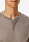 Short pyjamas with button placket clay - Fine Interlock