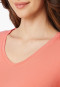 Shirt short sleeve v-neck peach - Mix+Relax