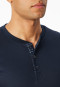 Pyjama lange knoopsluiting grafiet - Fine Interlock