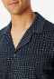 Pyjama lang Knopfleiste graphit - Fine Interlock