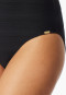 Swimsuit jersey recycled stripes black - aqua