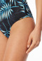 Badpak jersey gerecycled palmbomen multicolour - Aqua