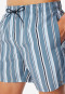 Swim trunks woven fabric recycled stripes atlantic blue - Aqua