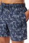 Swim trunks woven fabric recycled midnight blue sailboats - Aqua