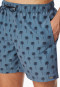 Pantaloncini da bagno in tessuto riciclato con palme blu atlantico - Aqua