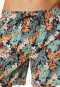 Swim trunks woven fabric recycled flowers multicolor - Aqua