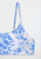 Bustier bikini recycled knitwear SPF40+ batik aquarium - Aqua