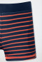 Swimming trunks recycled knitwear SPF40+ stripes orange - aqua
