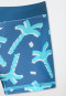 Swimming trunks recycled knitwear SPF40+ palm trees air - Aqua