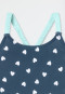 Knitwear swimsuit recycled SPF40+ polka dots midnight blue - Aqua