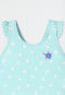 Knitwear swimsuit recycled SPF40+ polka dots turtle light green - aqua