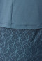 Schlafanzug kurz Ornamentdruck atlantikblau - Long Life Soft