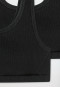 Bustiers 2-pack black - Pure Rib
