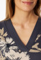 Lange pyjama v-hals bloemen grafiet - Comfort Interlock