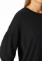 Schlafanzug lang Interlock Ginkgo schwarz - Modern Nightwear