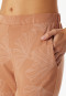 Schlafanzug lang Interlock Bündchen Ginkgo rost - Modern Nightwear