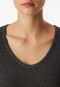 Shirt kurzarm V-Ausschnitt dunkelgrau-meliert - Premium Warming