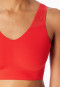 Bustier seamless herausnehmbare Pads Spitze chilli rot - Invisible Soft Lace