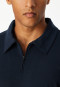 Sweatshirt lange mouwen polokraag ritssluiting nachtblauw - Mix+ Relax