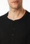 Pyjama lange jacquard knoopsluiting zwart - Modern Nightwear