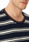 Pyjama lange frottee streepjes nachtblauw - Casual Nightwear