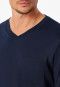Lange pyjama nachtblauw geruit - Fine Interlock