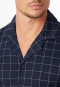 Pyjamas long Interlock midnight blue chequered - Fine Interlock