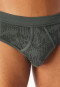 Sports briefs Interlock fly patterned dark green - Fine Interlock