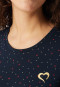Pyjamas long cuffs heart midnight blue - Family